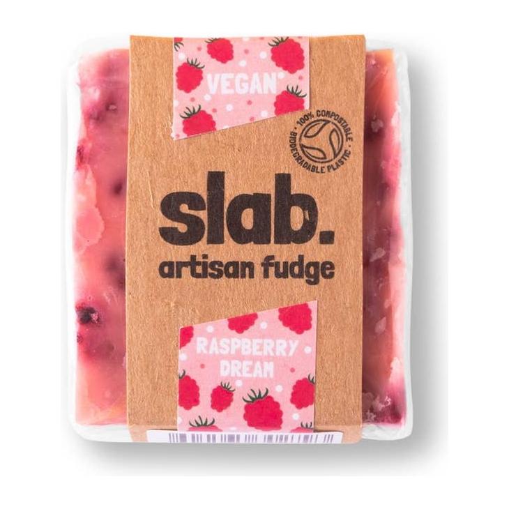 Raspberry Dream Fudge Slab | Vegan Delight