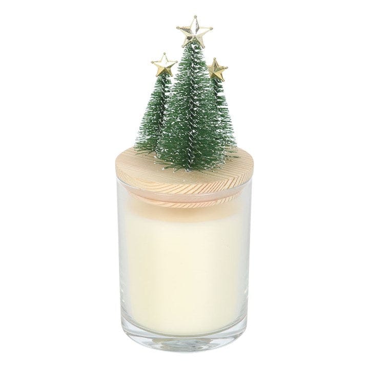 Something Different Bah Humbug Orange & Clove Glass Candle with Tree