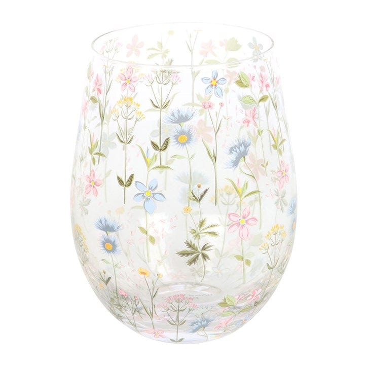 Something Different Blooming Lovely Floral Print Stemless Glass