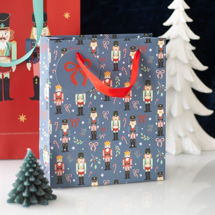 Something Different Blue Nutcracker Print Gift Bag