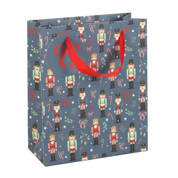 Something Different Blue Nutcracker Print Gift Bag