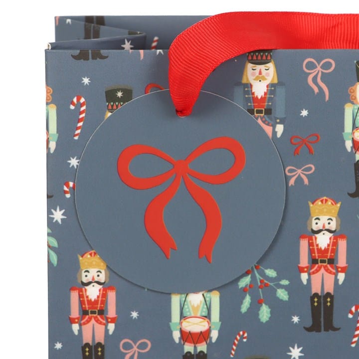 Something Different Blue Nutcracker Print Gift Bag
