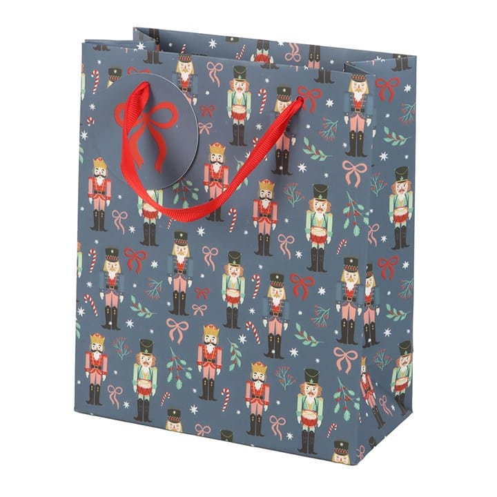 Something Different Blue Nutcracker Print Gift Bag