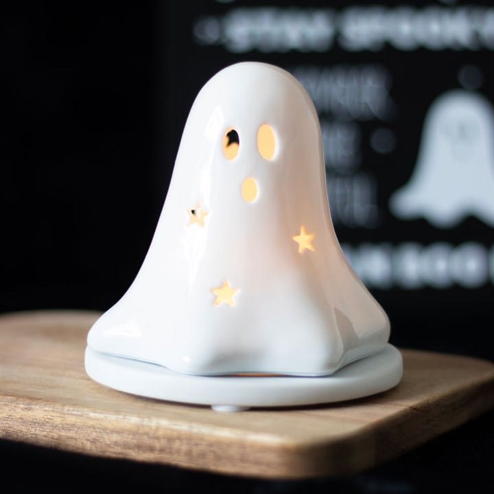 Something Different Ceramic Ghost Tealight and Incense Cone Holder