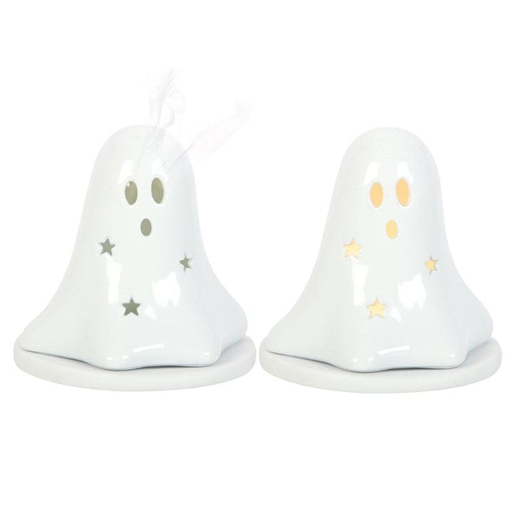 Something Different Ceramic Ghost Tealight and Incense Cone Holder