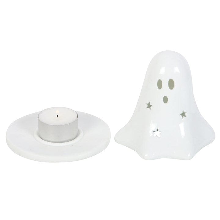 Something Different Ceramic Ghost Tealight and Incense Cone Holder
