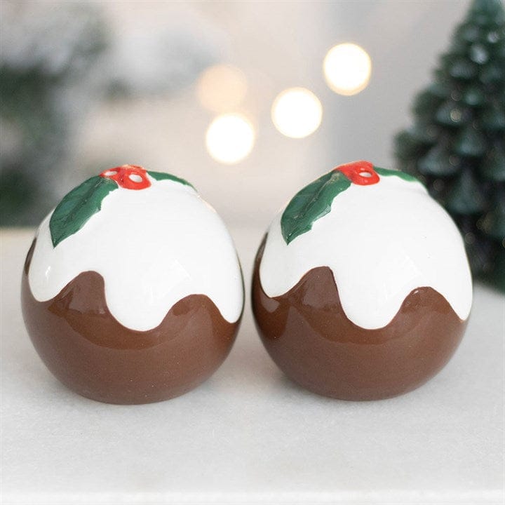 Something Different Christmas Pudding Salt and Pepper Shakers