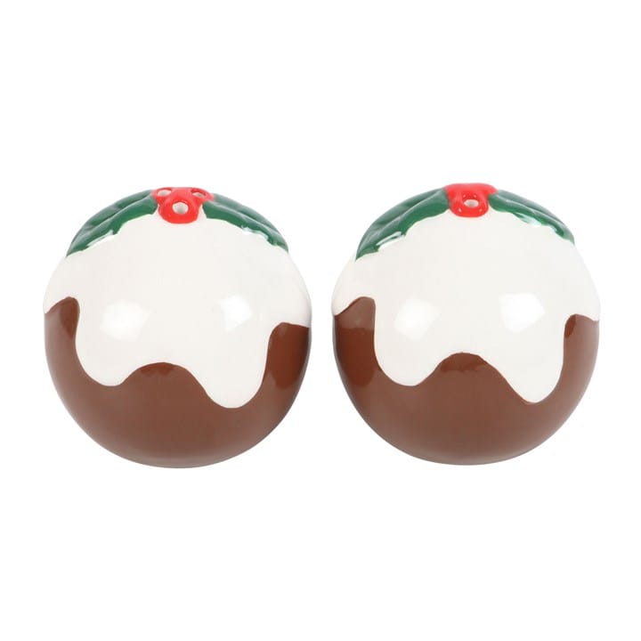 Something Different Christmas Pudding Salt and Pepper Shakers