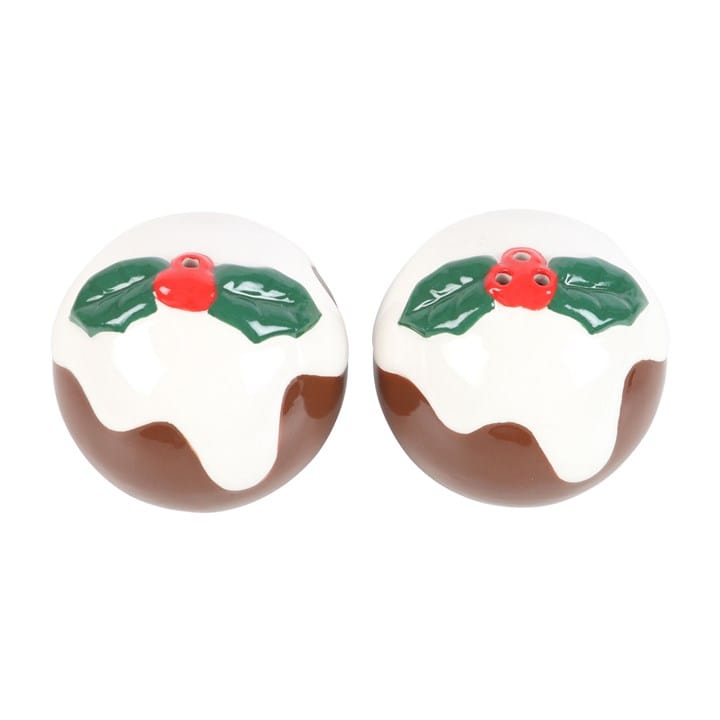 Something Different Christmas Pudding Salt and Pepper Shakers