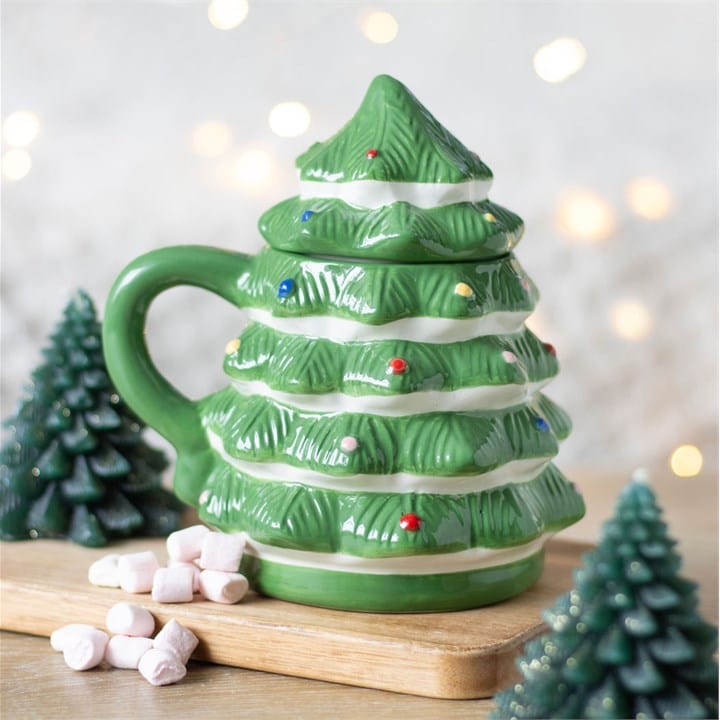 Something Different Christmas Tree Shaped Mug With Lid