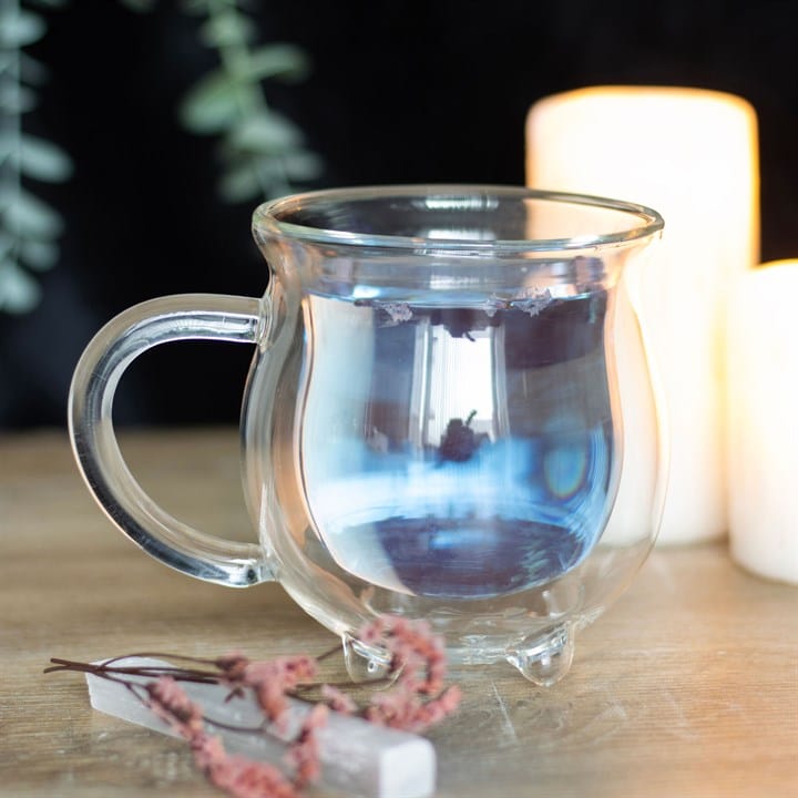 Something Different Clear Double Walled Glass Cauldron Mug