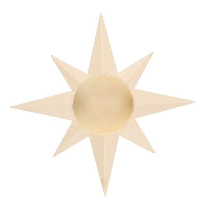 Something Different Cream Star Tealight Candle Holder