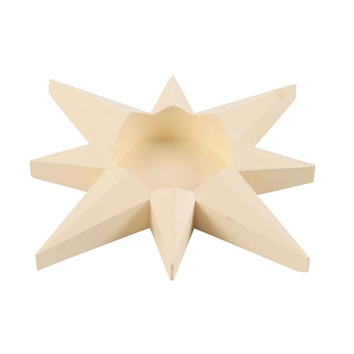 Something Different Cream Star Tealight Candle Holder