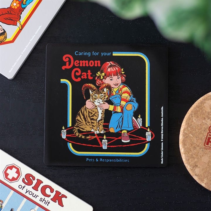 Something Different Demon Cat Coaster