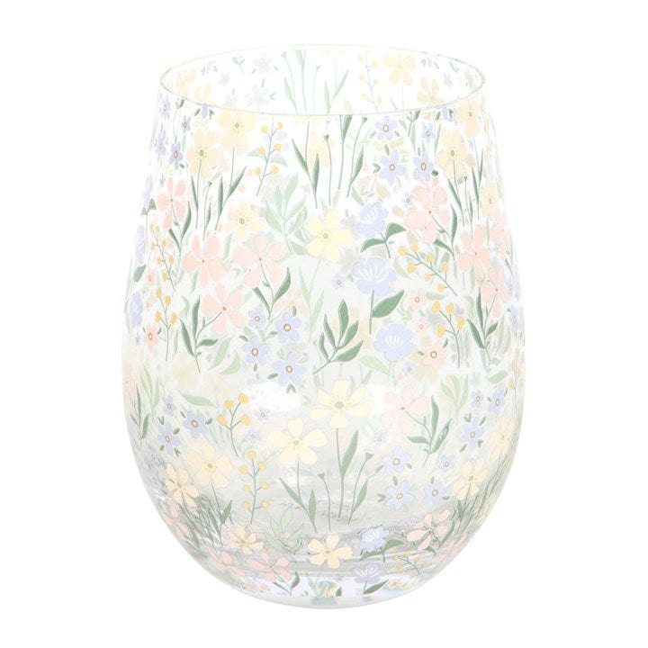 Something Different Ditsy Floral Print Stemless Glass