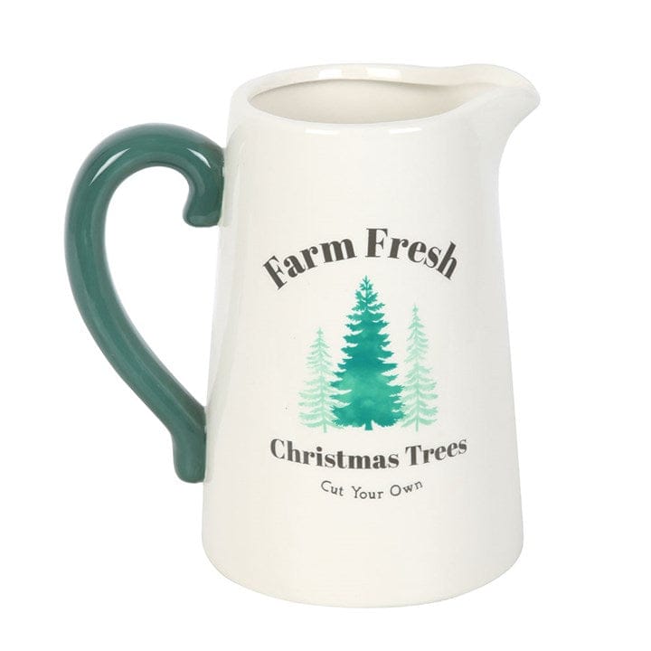 Something Different Farm Fresh Christmas Trees Ceramic Flower Jug