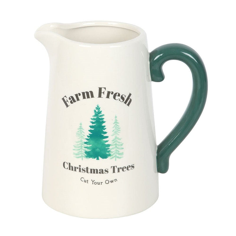 Something Different Farm Fresh Christmas Trees Ceramic Flower Jug