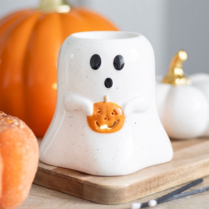 Something Different Ghost Shaped Oil Burner With Pumpkin