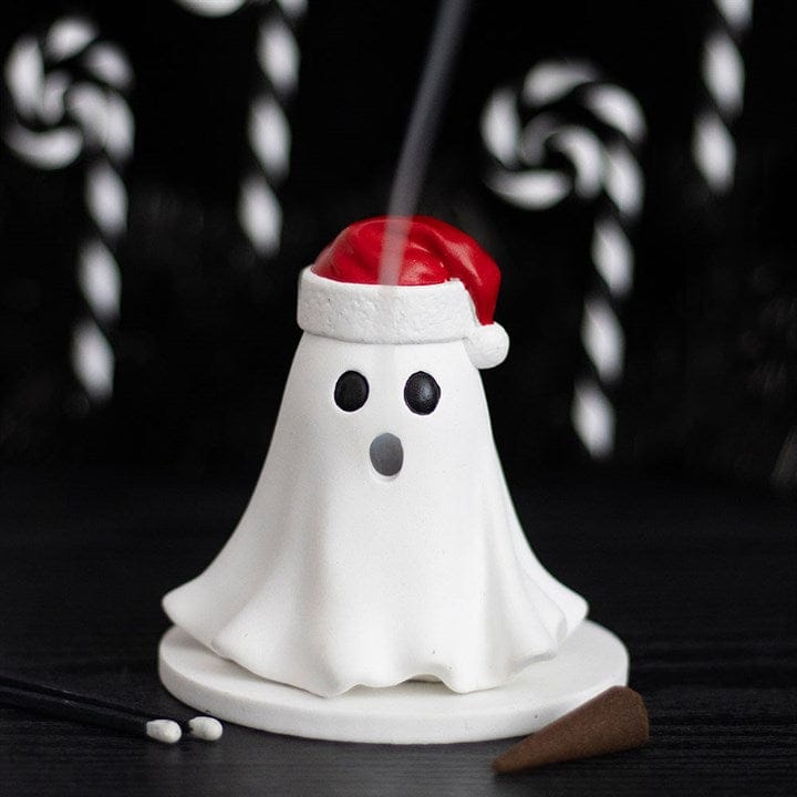 Something Different Ghost with Santa Hat Incense Cone Holder
