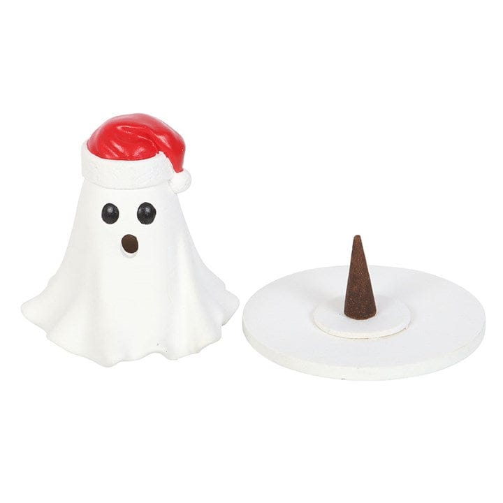 Something Different Ghost with Santa Hat Incense Cone Holder