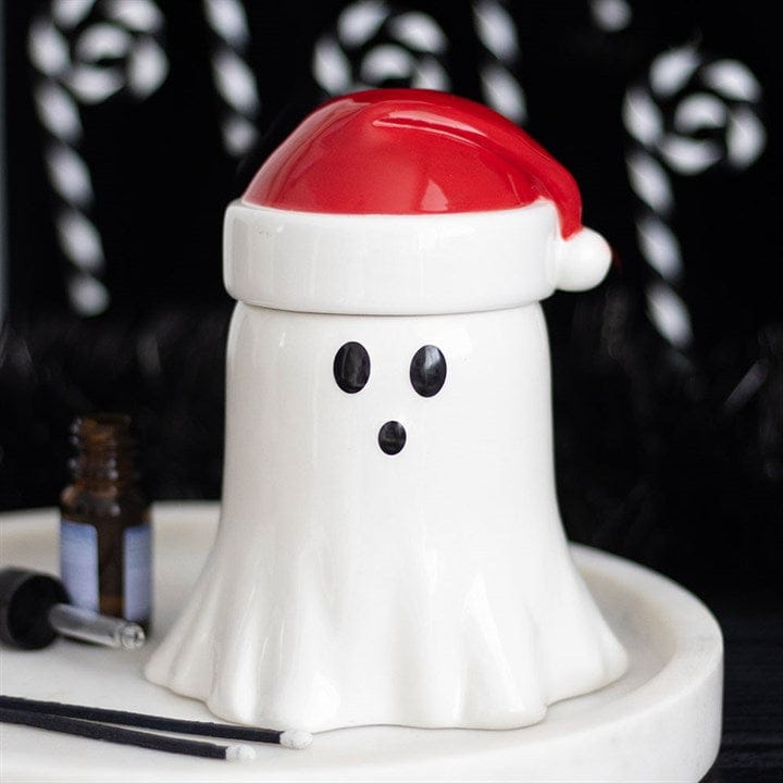 Something Different Ghost with Santa Hat Oil Burner and Wax Warmer