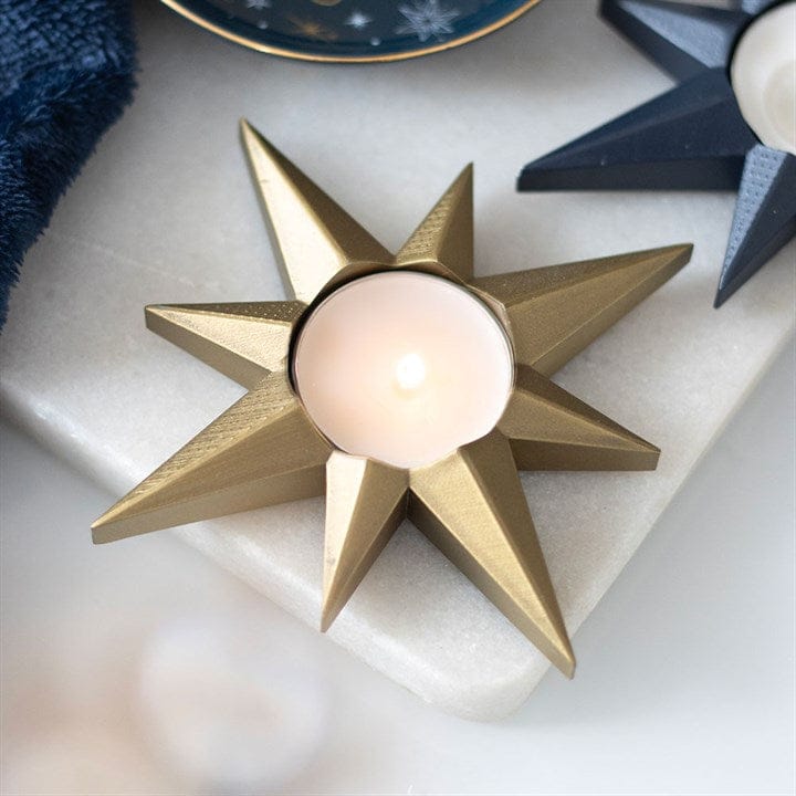 Something Different Gold Star Tealight Candle Holder