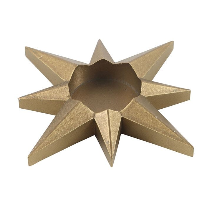 Something Different Gold Star Tealight Candle Holder