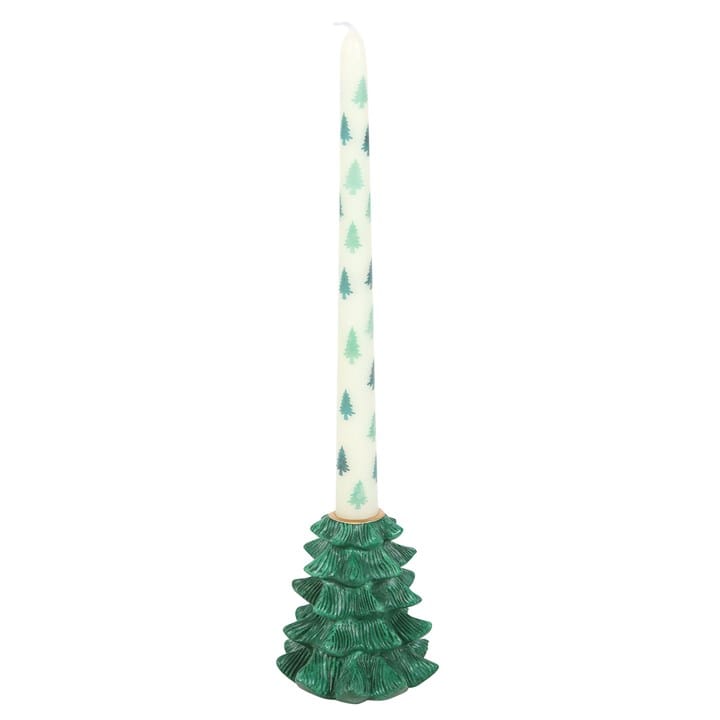 Something Different Green Fir Tree Candle Holder with Taper Candle
