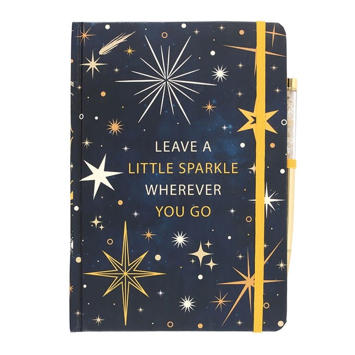 Something Different Leave A Little Sparkle A5 Notebook with Citrine Pen