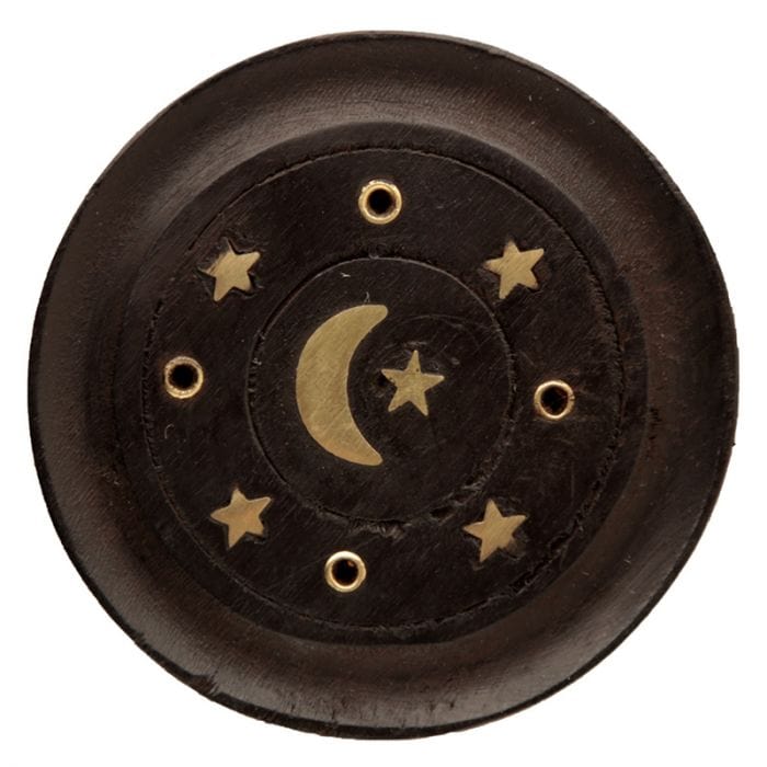 Something Different Moon and Stars Round Incense Holder