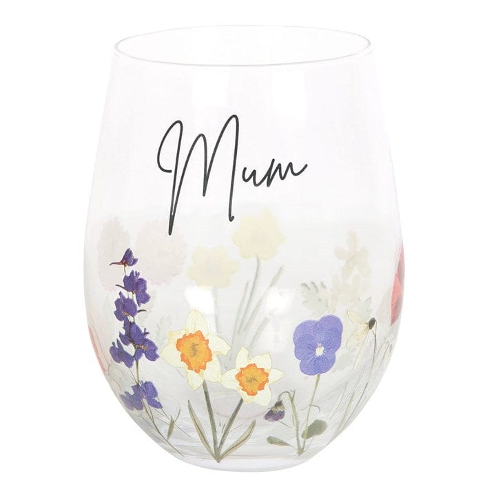 Something Different Mum Print Stemless Glass