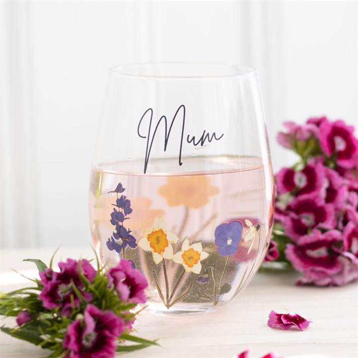 Something Different Mum Print Stemless Glass