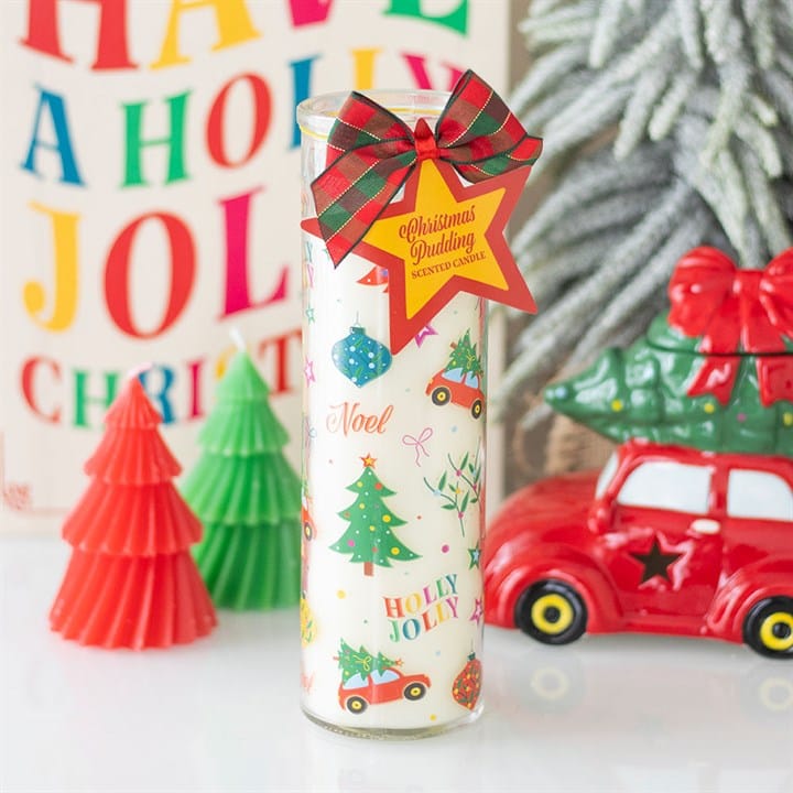 Something Different Nostalgic Christmas Print Christmas Pudding Scented Tube Candle