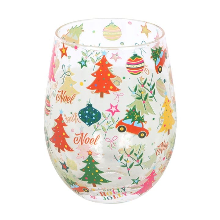 Something Different Nostalgic Christmas Print Stemless Glass