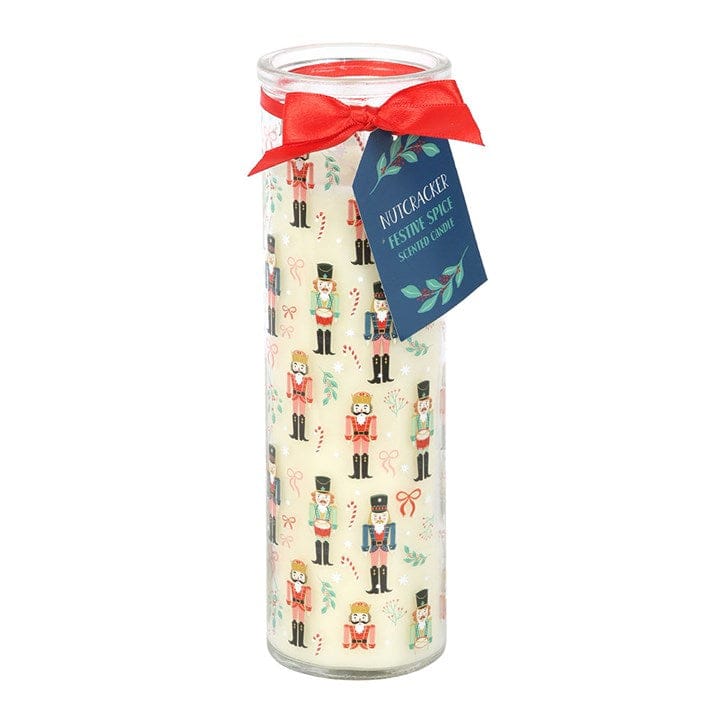 Something Different Nutcracker Print Festive Spice Tube Candle
