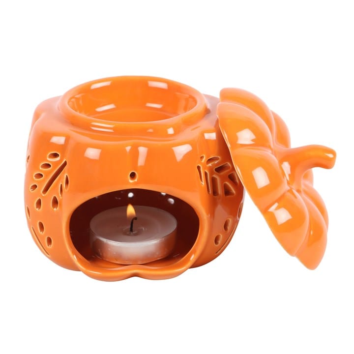 Something Different Orange Autumn Leaves Pumpkin Shaped Oil Burner