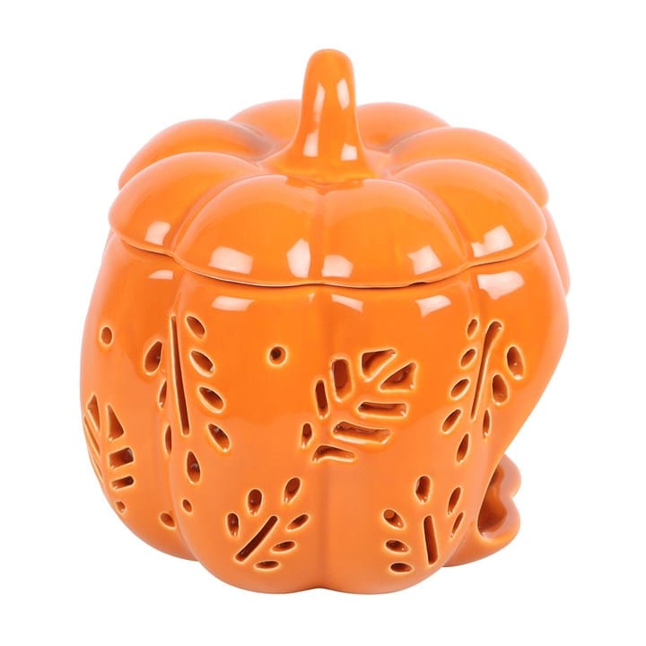 Something Different Orange Autumn Leaves Pumpkin Shaped Oil Burner