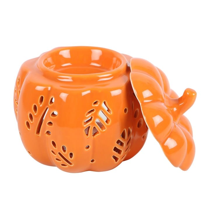 Something Different Orange Autumn Leaves Pumpkin Shaped Oil Burner