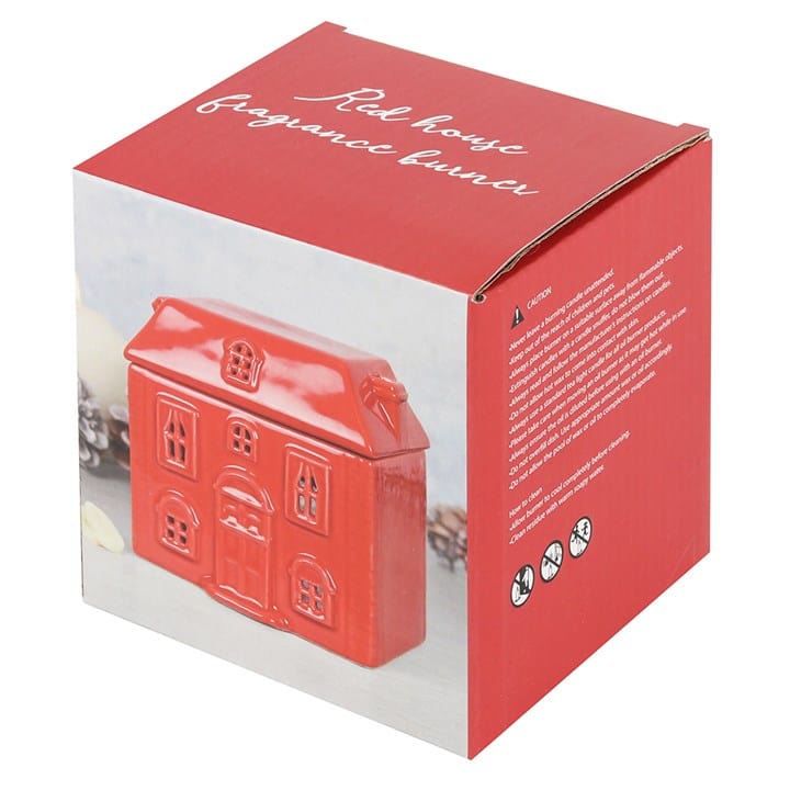 Something Different Red Ceramic House Oil Burner