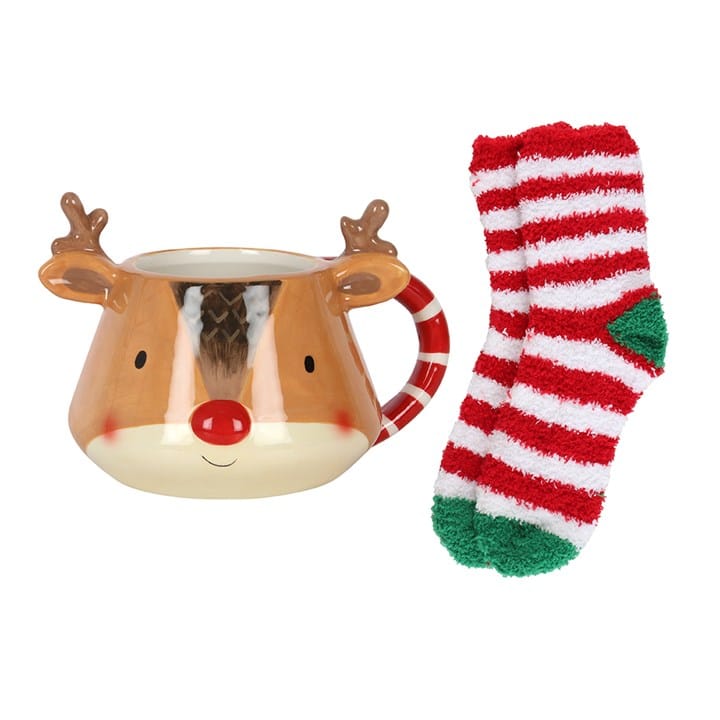 Something Different Reindeer Mug and Socks Set