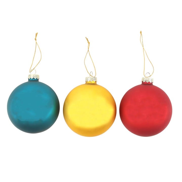 Something Different Set of 3 Nostalgic Christmas Glass Baubles
