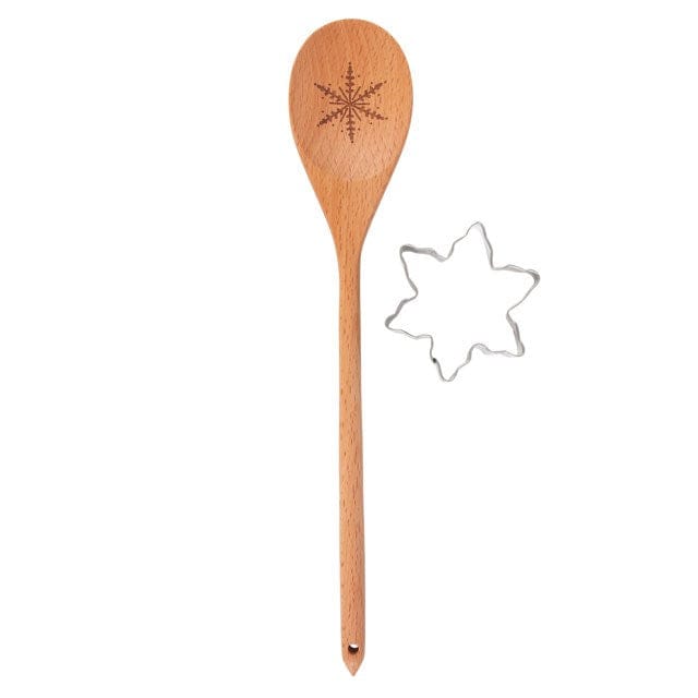 Something Different Snowflake Wooden Spoon Baking Set