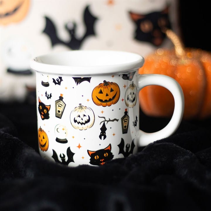Something Different Spooky Cat and Pumpkin Mug