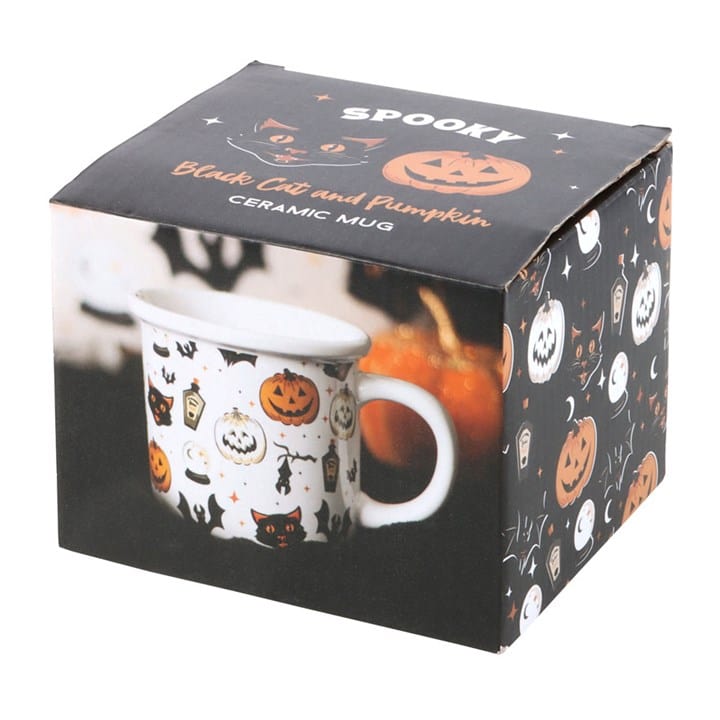 Something Different Spooky Cat and Pumpkin Mug