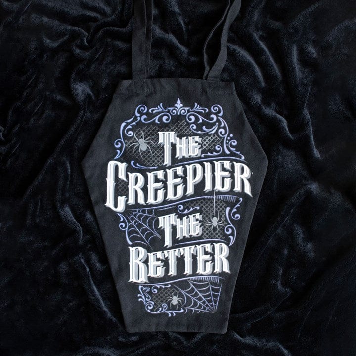 Something Different The Creepier the Better Coffin Shaped Tote Bag