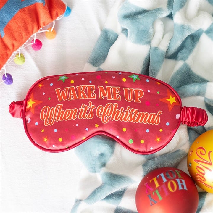 Something Different Wake Me Up When It's Christmas Satin Sleep Mask