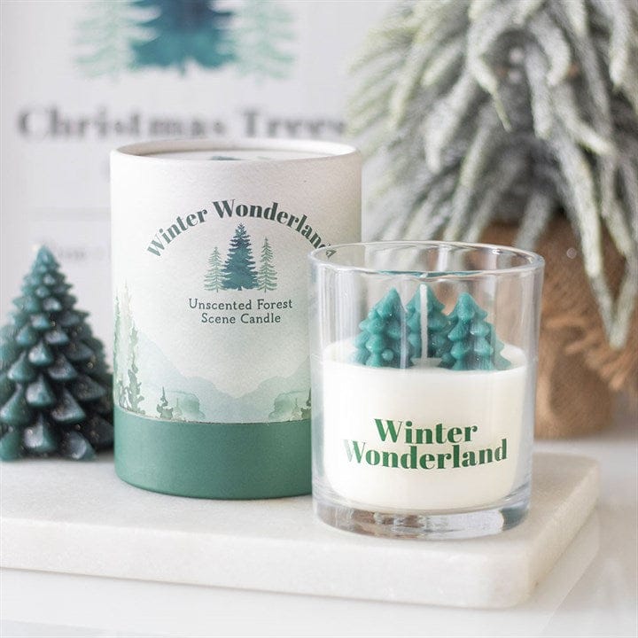 Something Different Winter Wonderland Candle with Tree Scene