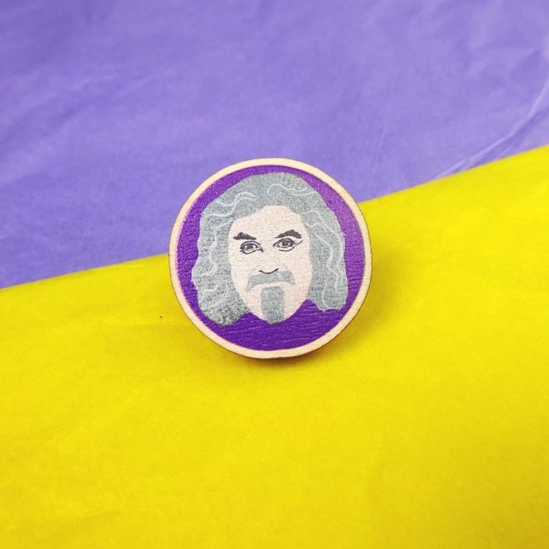 Southside Pinatas Billy Connolly Wooden Pin