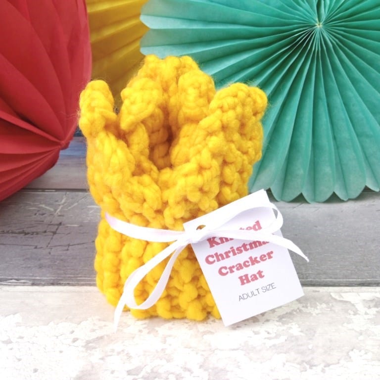 Southside Pinatas yellow Knitted Christmas Cracker Hat