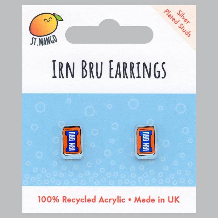 St. Mango Irn Bru Acrylic Stud Earrings